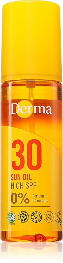 Derma Sun Oil - Уходовое масло для загара SPF 30, 150 мл