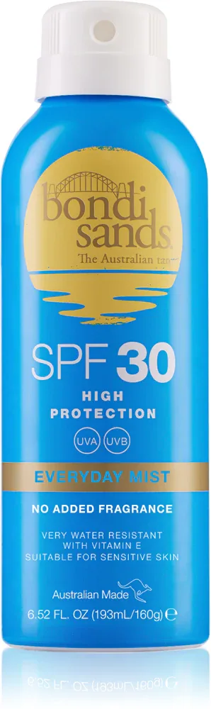 Bondi Sands SPF 30 Everyday Mist - Водостойкий спрей для загара SPF 30, 160 г