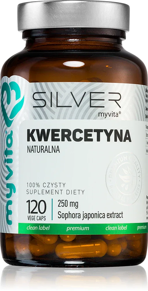 Капсулы MyVita Silver Kwercetyna 250 mg кверцетин с антиоксидантами, для спортсменов, 120 капсул