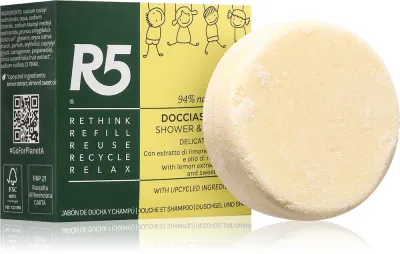 Твёрдое мыло R5 Shower-Shampoo для лица, тела и волос, 70 г для детей