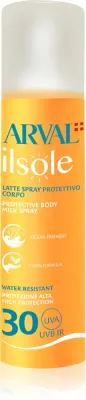 Arval IlSole Protective Body Milk Spray SPF 30 - Защитное молочко для загара в спрее, 200 мл