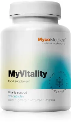 Биологически активная добавка MycoMedica MyVitality, в капсулах, для жизненного тонуса, 90 капсул