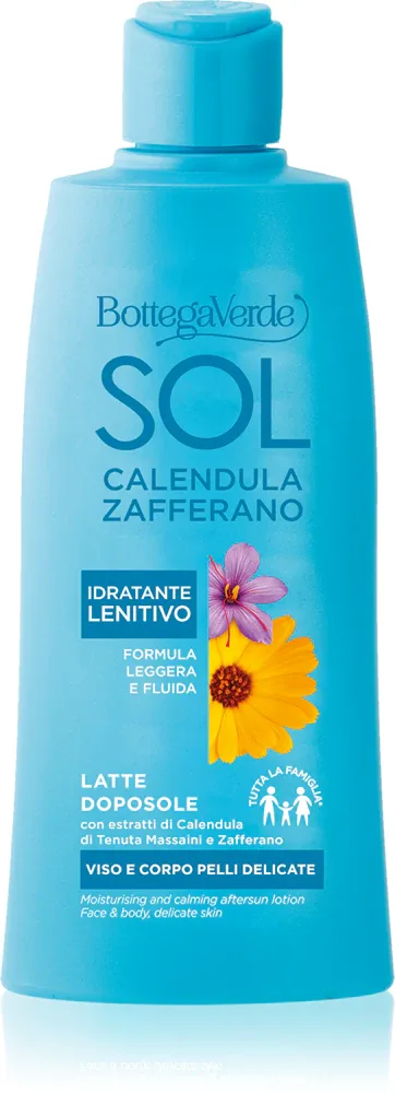 Bottega Verde Sol Calendula & Zafferano - Молочко после загара для тела и лица, 200 мл