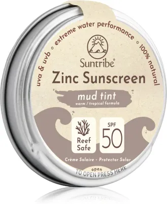 Suntribe Zinc Sunscreen - Минеральный защитный крем для лица и тела SPF 50, 45 г