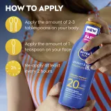 NIVEA SUN Protect & Moisture - Молочко для загара SPF 20, 200 мл — фото 4