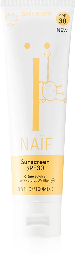Naif Baby & Kids Sunscreen SPF 30 - Детский крем для загара SPF 30, 100 мл