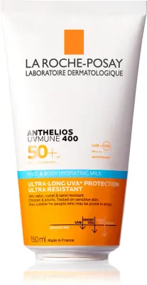 La Roche-Posay Anthelios UVMUNE 400 Face & Body - Увлажняющий защитный бальзам для лица и тела SPF 50+, 150 мл