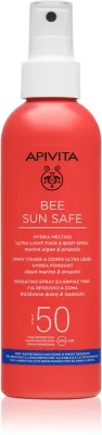 Apivita Bee Sun Safe Hydra Melting Ultra-Light Spray SPF50 - Защитное молочко для загара в спрее SPF 50, 200 мл