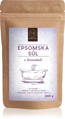 Соль для ванн NATU Epsom Salt with Lavender, магниевая с лавандой, 1000 г