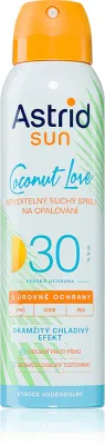 Astrid Sun Coconut Love - Невидимый спрей для загара SPF 30 z wysoką ochroną UV, 150 мл