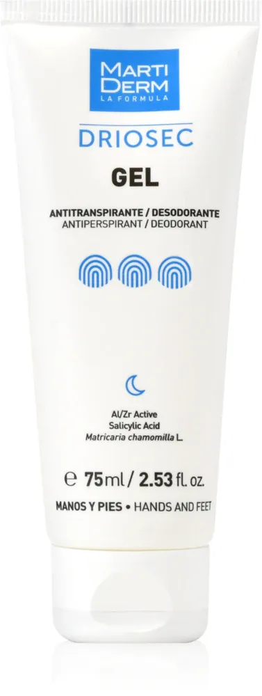 MartiDerm Driosec Gel Antitranspirante - Гель для рук и ног от избыточного потоотделения, 75 мл