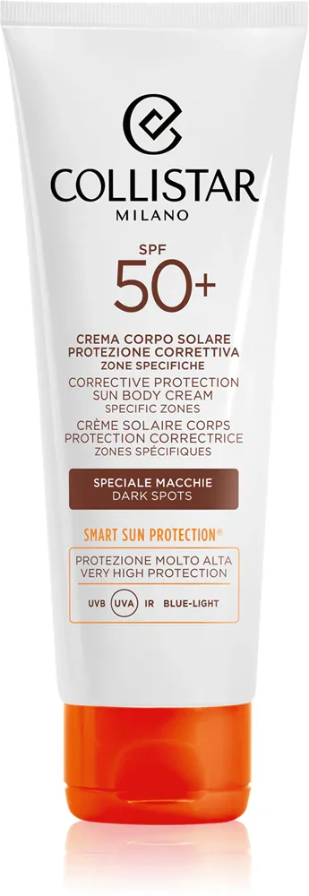 Collistar CORRECTIVE PROTECTION SUN BODY CREAM SPECIFIC ZONES SPF 50+ - Крем для загара против пигментации кожи, 100 мл