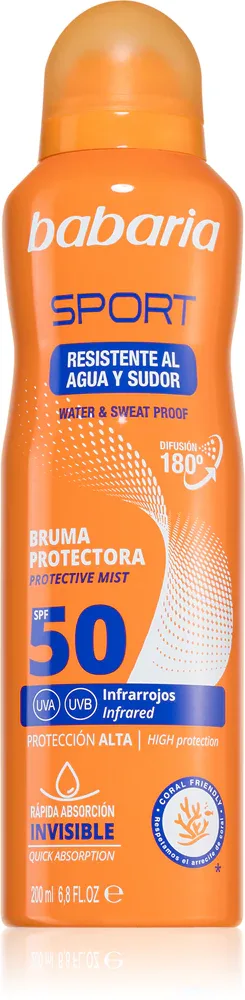 Babaria Sport - Солнцезащитный спрей SPF 50, 200 мл