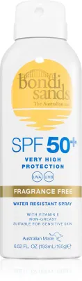 Bondi Sands SPF 50+ Fragrance Free - Солнцезащитный спрей SPF 50+, 160 г