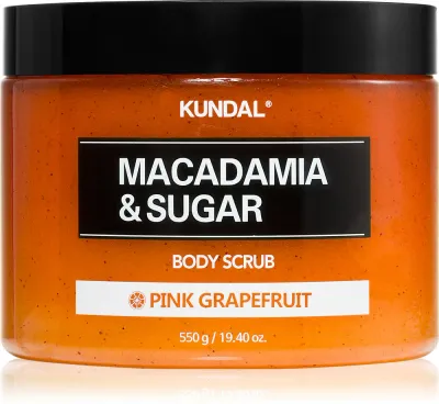 KUNDAL Macadamia & Sugar Body Scrub Pink Grapefruit - Нежный скраб для тела с успокаивающим действием, 550 г