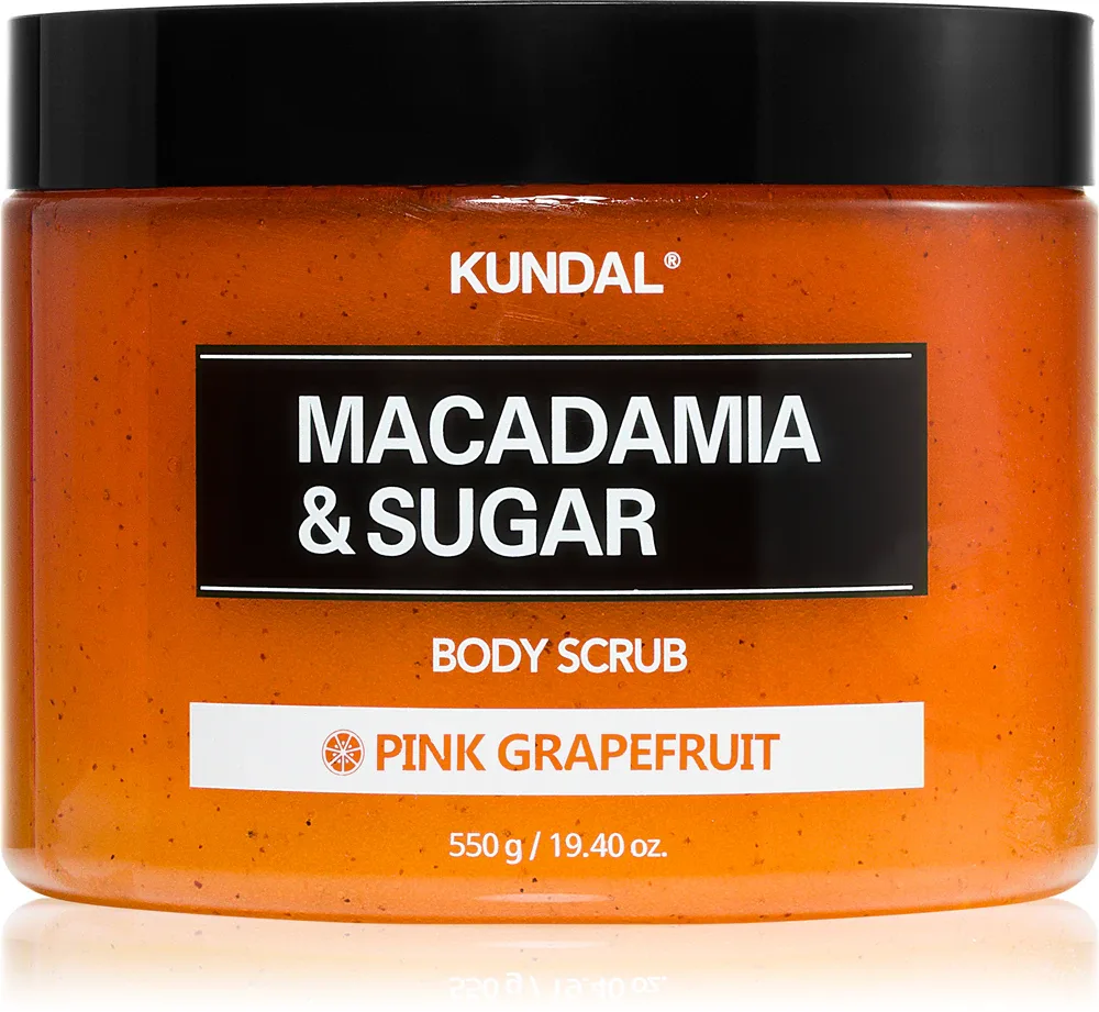 KUNDAL Macadamia & Sugar Body Scrub Pink Grapefruit - Нежный скраб для тела с успокаивающим действием, 550 г