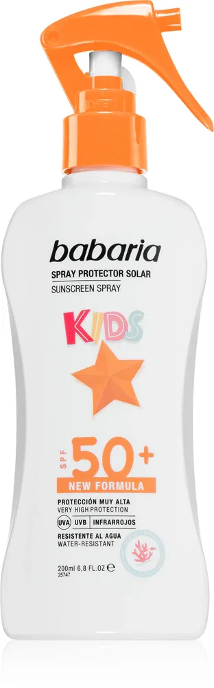 Babaria Kids - Защитный спрей для детей SPF 50+, 200 мл