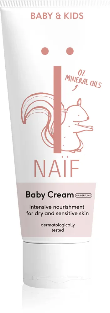 Naif Baby & Kids Baby Cream - Увлажняющий крем для сухой и чувствительной кожи для детейс рождения, 75 мл