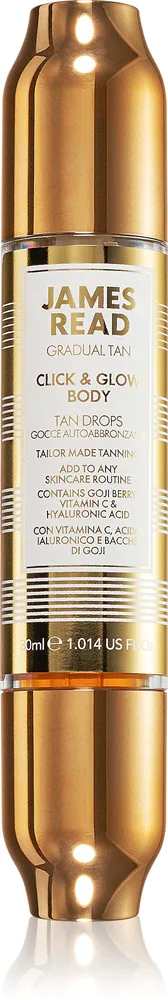 James Read Gradual Tan Click & Glow Body - Самозагар: капли для тела, 30 мл