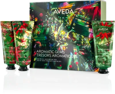 Aveda Holiday Aromatic Gems Hand Relief Moisturizing Trio - Праздничный набор для рук, 3 мл