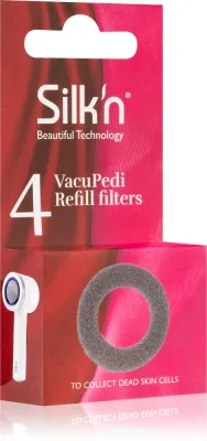Silk'n VacuPedi Refill Filters - Заменяемые фильтры для электрических пилок для ног, 4 шт