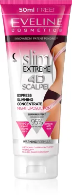 Сыворотка для тела Eveline Cosmetics Slim Extreme 4D Scalpel ночная, моделирующая, с кофеином, 250 мл