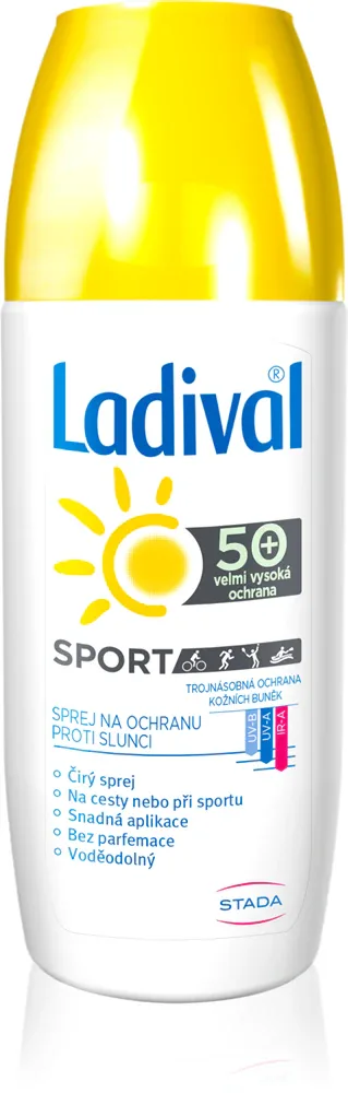 Ladival Sport - Прозрачный защитный спрей для спортсменов SPF 50+, 150 мл