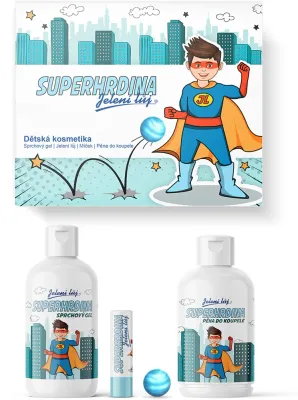 Подарочный набор косметики Regina Superhero игрушка + бальзам для губ + пена для ванны + гель для душа
