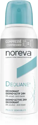 Noreva Deoliane Dermo-Active 24h Deodorant - Дезодорант в спрее обеспечивает 24-часовую защиту, 100 мл