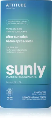 Attitude Sunly Plastic Free Suncare - Успокаивающий крем после загара Mint, Cucumber, 60 г