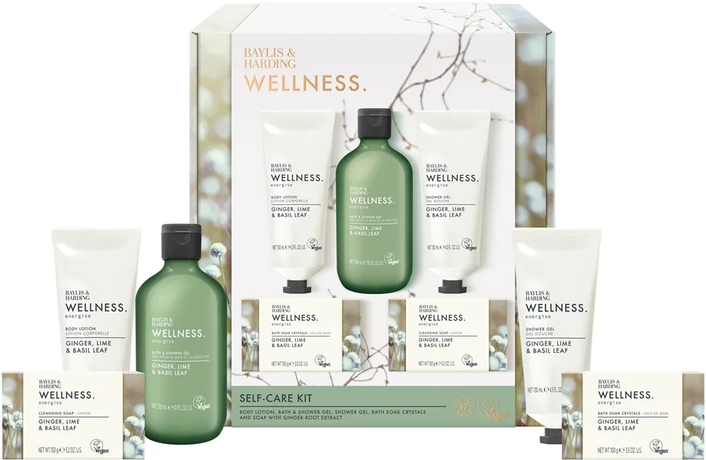 Baylis & Harding Wellness. Energise - Подарочный набор Имбирь, Лайм и Лист базилика Ginger, Lime & Basil Leaf