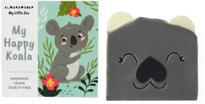 Almara Soap My Happy Koala - Детское мыло ручной работы с ароматом малины для детей, 100 г
