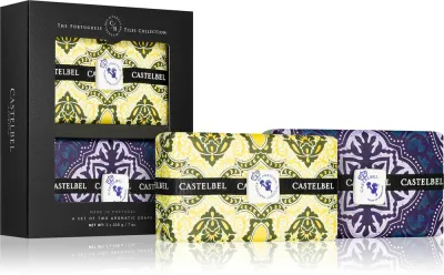 Castelbel Tile Cilantro & Lime + Rhubarb & Cassis - Набор подарочный мыло в кубике для лица, 2 г