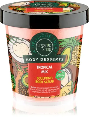 Organic Shop Body Desserts Tropical Mix - Скульптирующий пилинг для тела, 450 мл