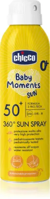 Chicco Baby Moments Sun - защитный спрей для детей 0 m+, 150 мл