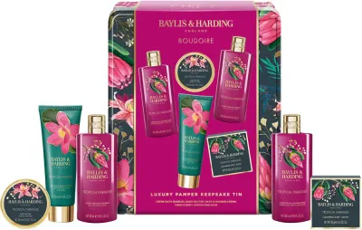 Baylis & Harding Boudoire Tropical Paradise - Подарочный набор в металлической коробке для лица