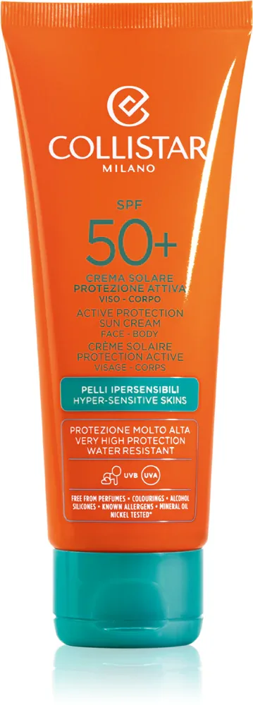 Collistar Special Perfect Tan Active Protection Sun Cream - Защитный крем для загара SPF 50+, 100 мл