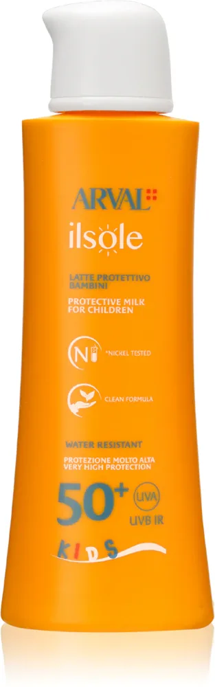 Arval IlSole Protective children's milk SPF 50+ - Молочко для загара тела для детей SPF 50+, 150 мл