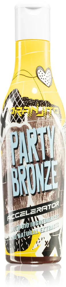 Oranjito Party Bronze Accelerator - Молочко для загара в солярии с биокомпонентами и ускорителем загара унисекс, 200 мл