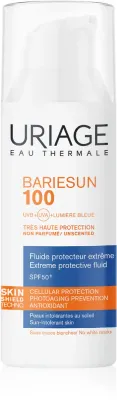 Uriage Bariesun 100 Extreme Protective Fluid SPF 50+ - Защитный флюид для очень чувствительной и непереносимой кожи SPF 50+, 50 мл