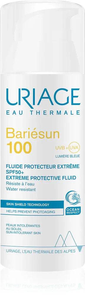 Uriage Bariesun 100 Extreme Protective Fluid SPF 50+ - Защитный флюид для очень чувствительной и непереносимой кожи SPF 50+, 50 мл