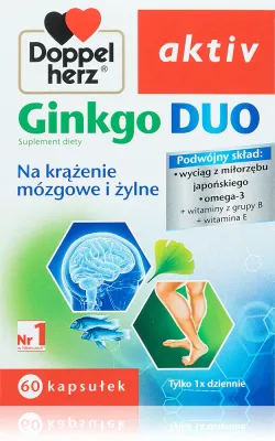 Doppelherz active Ginkgo Duo - Капсулы для улучшения памяти и кровообращения в конечностях