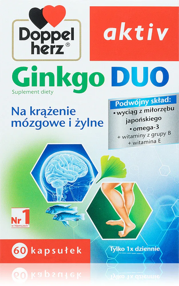 Doppelherz active Ginkgo Duo - Капсулы для улучшения памяти и кровообращения в конечностях