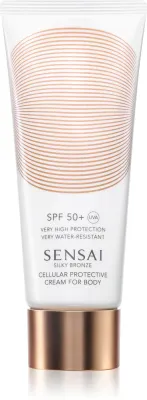 Sensai Silky Bronze Cellular Protective Cream for body - Солнцезащитный крем с SPF 50+ предотвращает старение кожи, 150 мл