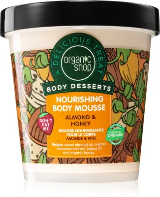 Organic Shop Body Desserts Almond & Honey - Пена для тела питание и увлажнение, 450 мл