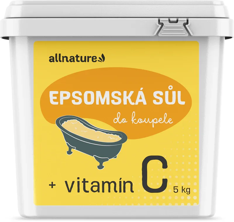Allnature Epsom salt + vitamín C - Соль для ванны с витамином C, 5000 г