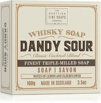 Scottish Fine Soaps Whisky Soap Dandy Soap - Твердое мыло для тела и лица очищающее в кусочке, 100 г