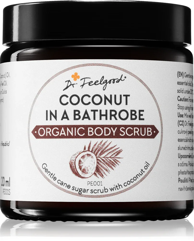 Dr. Feelgood Organic Coconut in a Bathrobe - Сахарный пилинг с кокосовым маслом, 120 мл