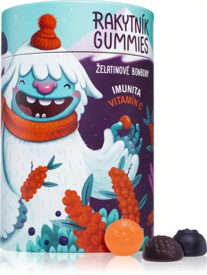 Жевательные конфеты HIMALYO Yetti Rokitnik Gummies с облепихой и клюквой, 60 табл
