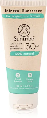 Suntribe Mineral Sunscreen - Солнцезащитный крем с минералами SPF 30, 100 мл
